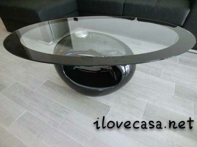 Tavolino moderno design per soggiorno basso ovale for Mondo convenienza tavolini da salotto arte povera