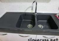 Lavabo da cucina con vasca doppia o singola + rubinetto allungabile