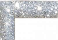 Specchio gigante Glitterata con cornice di brillantini argentata per cabina armadio